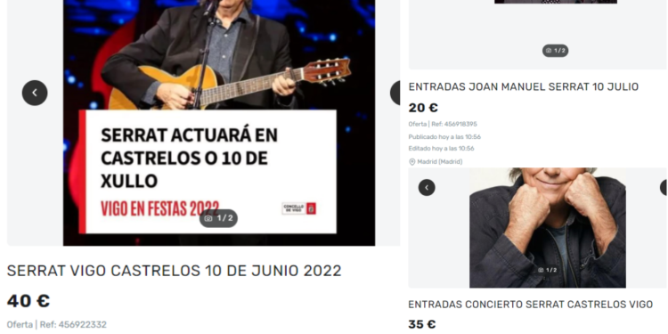 La reventa ya mueve las entradas del concierto de Serrat en Castrelos