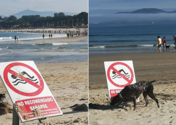 El Concello de Vigo recomienda no bañarse en la playa de A Calzoa