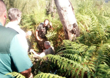 Agentes de Vigo, Gondomar y Baiona rescatan en Valladares a un septuagenario perdido