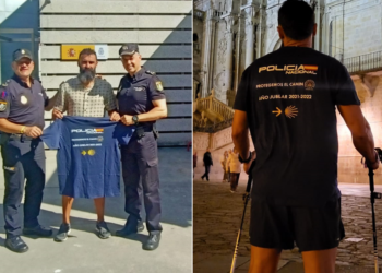 Un policía de Vigo recorre 100 kilómetros en un día para concienciar sobre una enfermedad rara