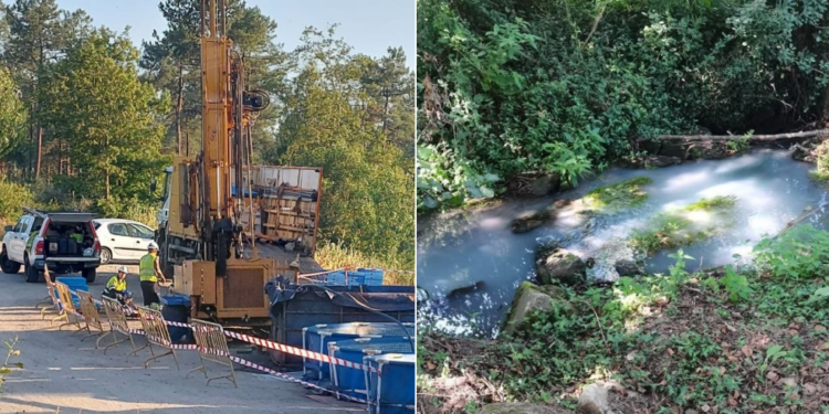 Denuncian vertidos al río en Vigo y señalan a los sondeos para el nuevo túnel a O Porriño