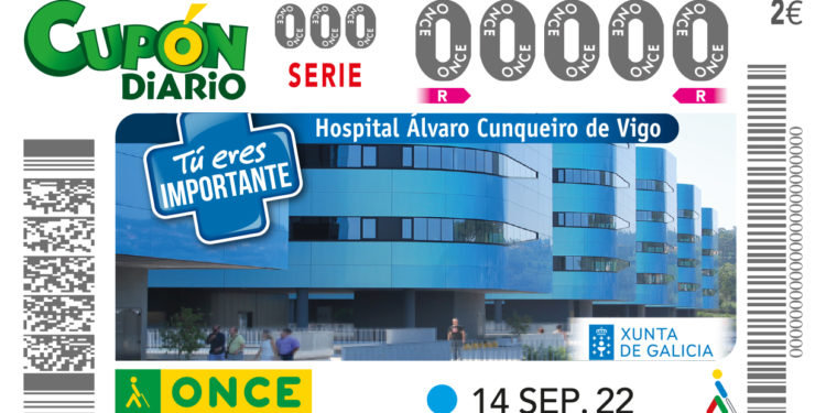La ONCE dedica un cupón al Hospital Álvaro Cunqueiro para homenajear a su personal