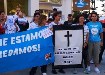 As traballadoras das Galiñas Azuis reinician a folga cun escrache a Rueda en Vigo