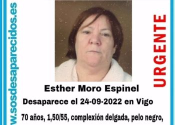 Denuncian la desaparición en Vigo de una mujer de 70 años que necesita medicación
