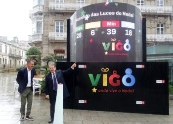 El cronómetro navideño ya está activado junto a la farola de Urzaiz