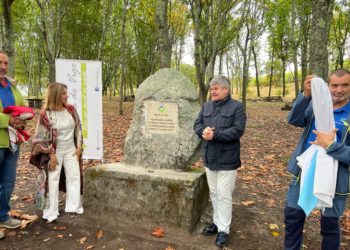 Acto de recuerdo en el quinto aniversario de los incendios en los montes de Vigo