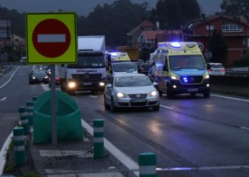 Un accidente en la A-55 deja un herido y retenciones en las horas previas al puente