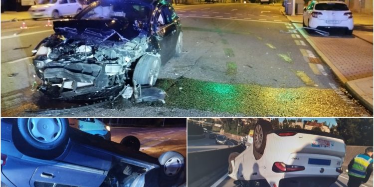 Dos vuelcos y un ‘recto’ en una rotonda, balance de tráfico de los últimos días en Vigo