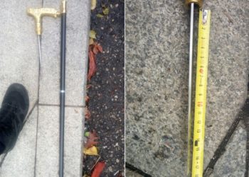 La Policía de Vigo interviene un ‘bastón-sable’ con una hoja de 17 centímetros en plena calle