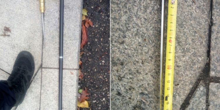 La Policía de Vigo interviene un ‘bastón-sable’ con una hoja de 17 centímetros en plena calle