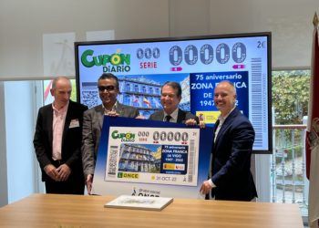 Cinco millones de cupones de la ONCE recorrerán España con la imagen de la Zona Franca de Vigo