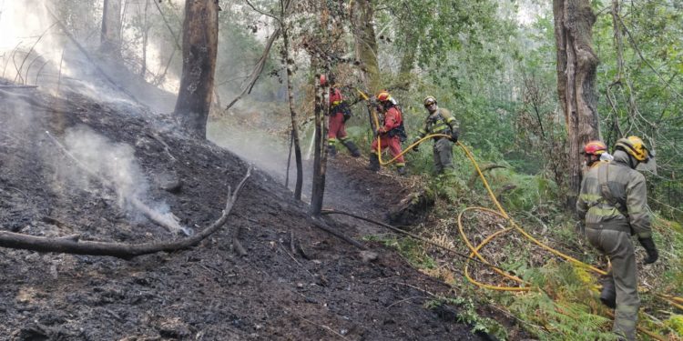 Detienen a una persona reincidente por un conato de incendio que afectó a Ponteareas en agosto