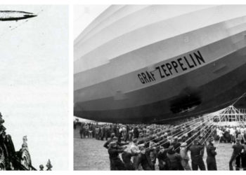 El Graf Zeppelin sobrevuela la ría de Vigo