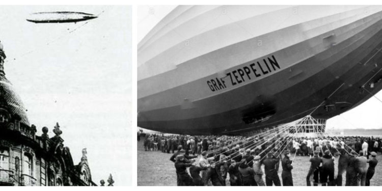 El Graf Zeppelin sobrevuela la ría de Vigo