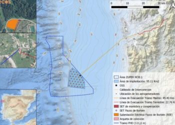 La energética española Capital Energy proyecta un parque eólico marino entre Vigo y A Guarda