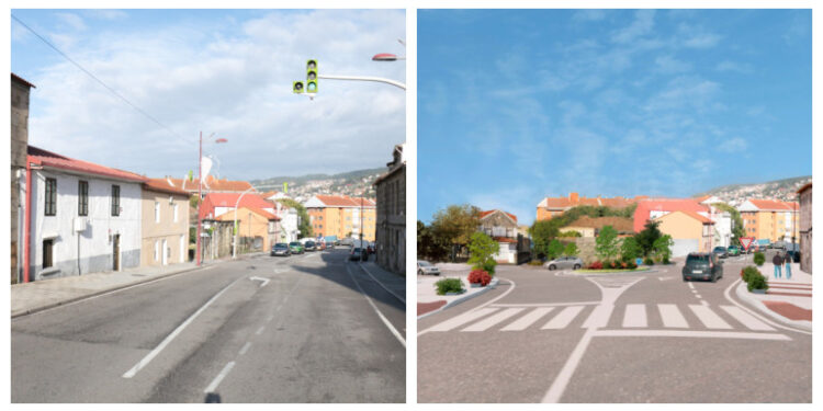 Reforma drástica para un embudo de la Avenida de Galicia de Vigo: glorieta tras eliminar tres casas