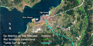 Mitma finaliza el estudio de alternativas de la Salida Sur ferroviaria de Vigo, pieza fundamental para avanzar en la nueva línea de alta velocidad con Oporto