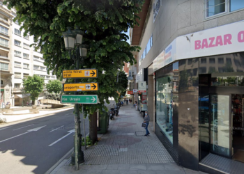 Herida grave una mujer tras ser atropellada en la acera de la Gran Vía de Vigo