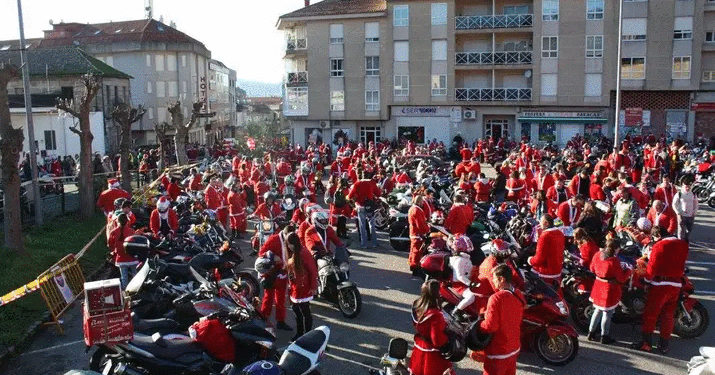 Los papanoeles moteros también recorrerán el Val Miñor: la ruta vuelve con chocolatada y rosquillas