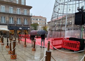 Detenido un hombre en Vigo por agredir a su expareja en plena Porta do Sol