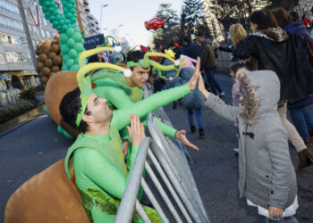 La Cabalgata estática sigue triunfando en Vigo, “primer lugar del mundo” en recibir a los Reyes Magos