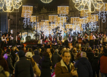 Así fue el apagado de luces de “una Navidad de récord”