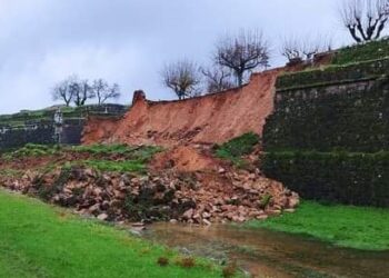 El muro de la fortaleza de Valença vuelve a derrumbarse debido al mal tiempo