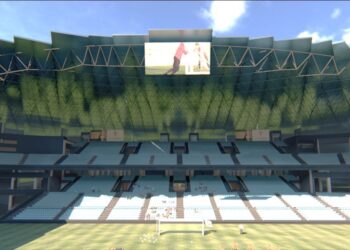 Caballero promete licitar la reforma de la grada de Gol al acabar toda la obra de Marcador