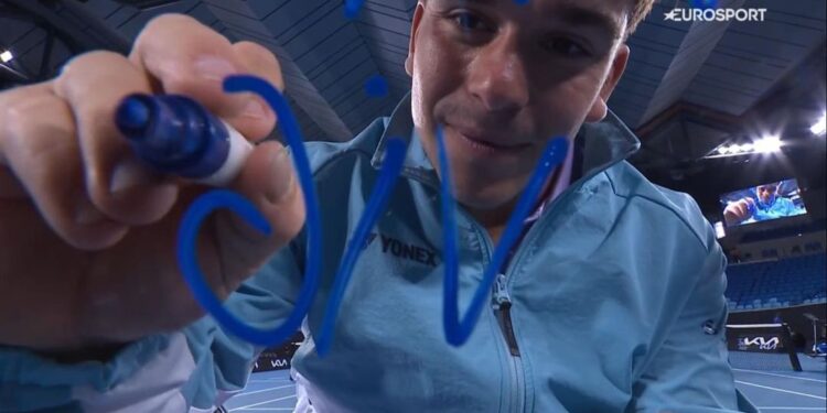 El mensaje del tenista Martín de la Puente en el Open de Australia que maravilla a Abel Caballero