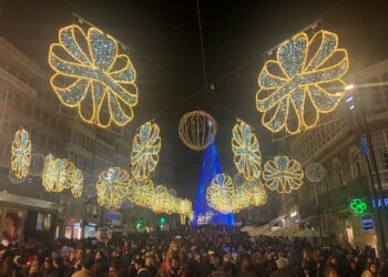 Vigo apagará su Navidad más concurrida el 8 de enero con un acto “sencillo” en la renovada Porta do Sol