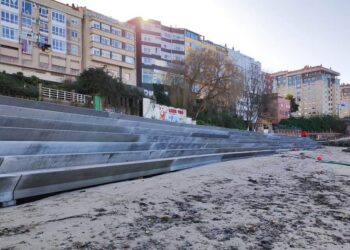 El Concello de Vigo reanuda las obras del paseo de Bouzas y la Gran Vía sin aclarar cuándo las acabará