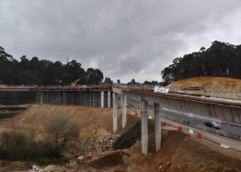 Los trabajos en la VAC Tui-A Guarda obligan a cortar el tráfico en un tramo de la A-55 la noche del jueves