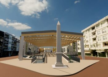 Ponteareas proxecta a cobertura da Praza da Música no Auditorio cunha grande estrutura lixeira e sombreada