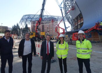 La estructura que soportará la cubierta de Marcador estará completada en dos semanas