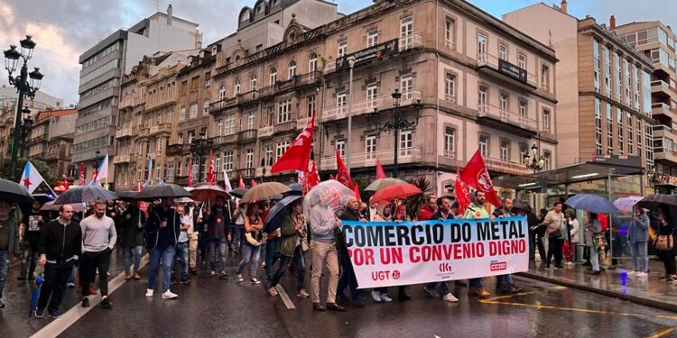 Firmado el convenio de Comercio Metal de la provincia de Pontevedra tras numerosas huelgas y movilizaciones