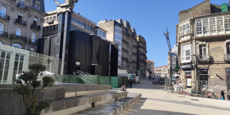 Las obras en superficie en la Porta do Sol de Vigo terminarán en junio