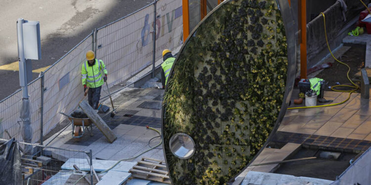 El estreno de las nuevas rampas de la Gran Vía de Vigo, para marzo: las obras sufren otro retraso