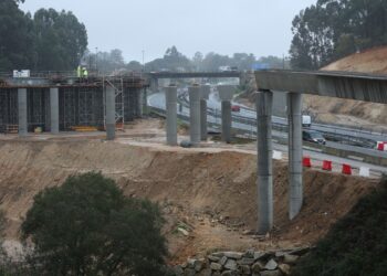 Corte de tráfico nocturno por las obras de la VAC Tui-A Guarda
