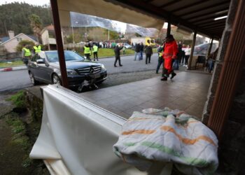 Atropelladas cuatro personas que estaban sentadas en una terraza en Vilaboa