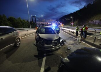 Detenido el conductor que causó varias colisiones al circular en sentido contrario en un enlace a la AP-9