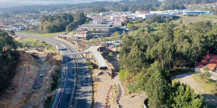 Corte de tráfico en la A-55 por las obras de la vía de alta capacidad entre Tui y A Guarda