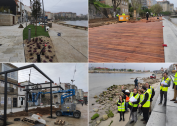 Así avanza la reforma del paseo de Bouzas, que estará listo a principios de mayo