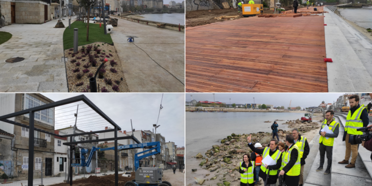 Así avanza la reforma del paseo de Bouzas, que estará listo a principios de mayo