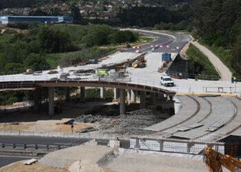 Las obras en la A-55 en Tui obligan a desviar el tráfico en sentido Portugal hasta junio