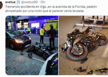 Un peatón herido de gravedad tras ser atropellado por una moto en Vigo