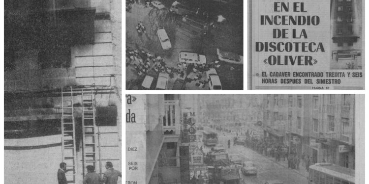 El pavoroso incendio de la discoteca Oliver Un joven pereció en aquel dramático siniestro de 1975, año en el que también ardió en Vigo la sala de fiestas Elektra