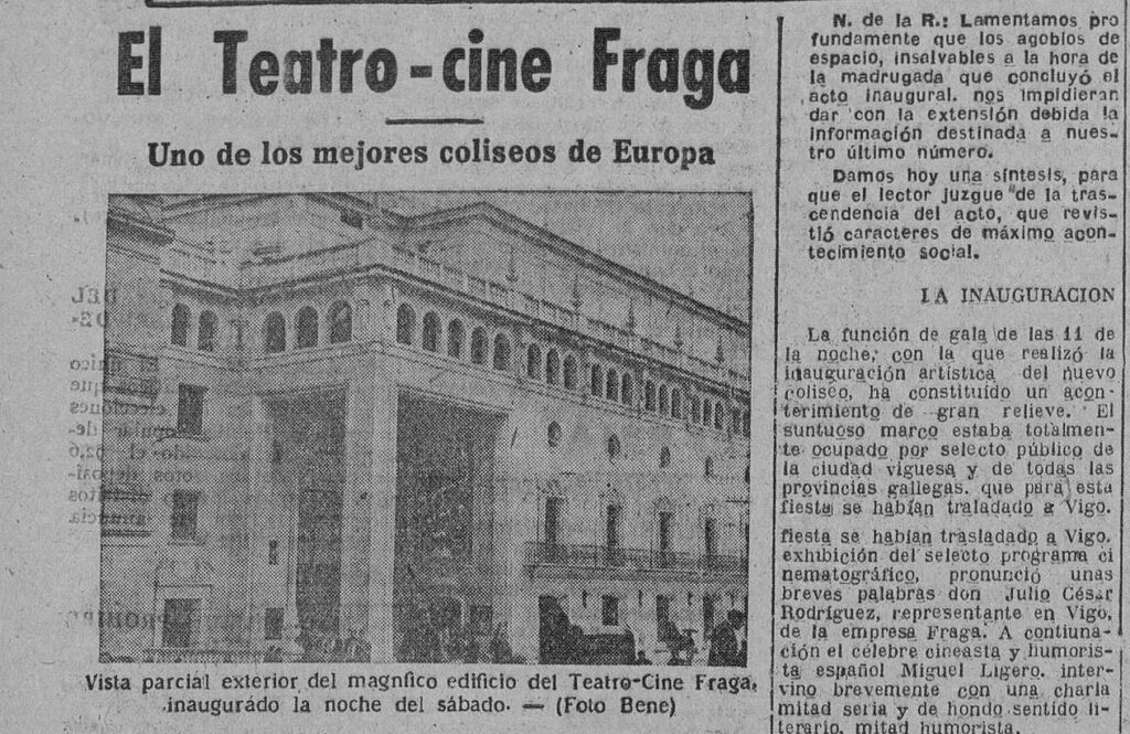 75 años de la inauguración del cine Fraga