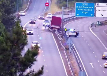 tráfico en autovía A55 Vigo Tui