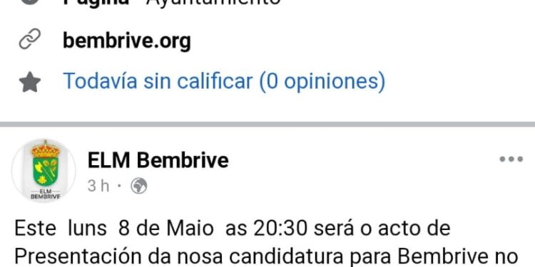 Denuncian ante a Xunta Electoral o «uso partidista» da Entidade Local de Bembrive polo PSOE