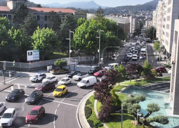 Un motorista evacuado al hospital tras un accidente registrado en el túnel de la plaza de América